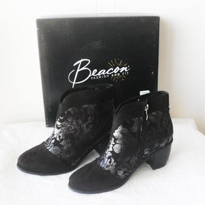 Beacon Texas Microsuede Western Ankle Boots